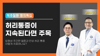 [척추질환 명의특집] 만성 허리 통증, 어떻게 치료하나요? (추간판탈출증, 허리디스크)