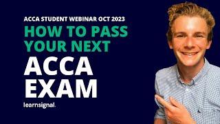 How To Pass Your Next ACCA Exam - Webinar #acca #accaexams #accaresults #accatips