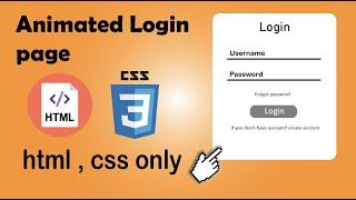 animated login page html css | login page | login form