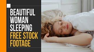 Beautiful woman sleeping | Free stock footage | No copyright