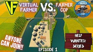 Help My Build My Farm! | Virtual Farmer vs @FarmerCop | Farming Simulator 22 Live