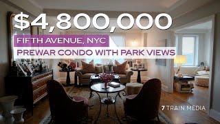 $4,800,000 | Fifth Ave Prewar Luxury Condo Tour, NYC