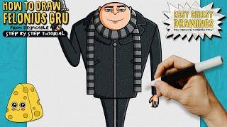 How to Draw FELONIUS GRU ‍ (Despicable Me 4) | Easy Step-By-Step Drawing Tutorial