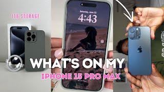 WHAT'S ON MY IPHONE 15 PRO MAX *blue titanium + 1tb*