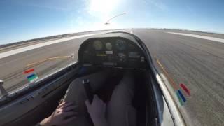 Glider crosswind takeoff training