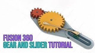 Fusion 360 Tutorial: Gear and Slider Modeling