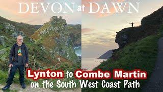 Hiking at dawn in DEVON - LYNTON to COMBE MARTIN - SW Coast Path National Trail