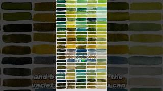 Let’s mix beautiful greens  with yellows, blues, and yellow-browns   #watercolor #tutorial