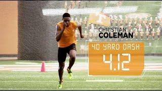 CHRISTIAN COLEMAN FASTEST 40 YARD DASH EVER!