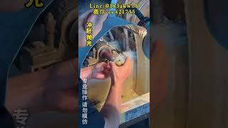 难得一见的雪花棉白月光，带你见证从毛胚到成品的惊喜蜕变 #珠寶 #翡翠 #翡翠手鐲 #熱門