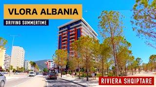 VLORA, ALBANIA  DRIVING TOUR  SEZONI TURISTIK NE VLORE 2024 [4K]