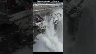 Super snow dump site in Canada