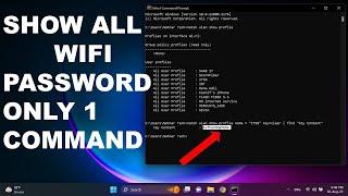 CMD : Find out all Wi-Fi passwords with 1 command | Windows Computer | Natkar Tech