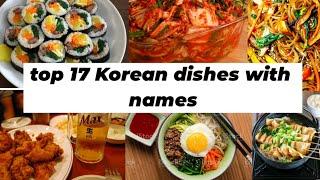 Types of Korean dishes with names/Top famous Korean dishes/kimchi side dish