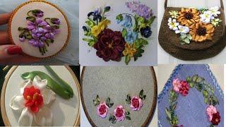 Hand Embroidery Ribbon flowers beautiful 