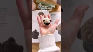 This pug pattern is from my book, Mini Crochet Creatures! #crochet #amigurumi #amigurumicrochet