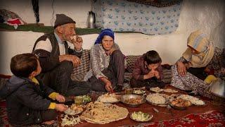 Far from Home: Old Lovers Cook Afghan Village-Style Food in Cold Winter | Village life Afghanistan