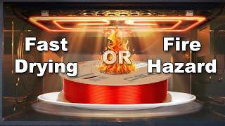 Drying Filament in a Microwave: Fast Solution or Fire Hazard?