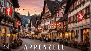 Appenzell Switzerland  A Dreamy Evening Stroll in Appenzell, Switzerland  4k