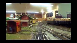 The Lake Superior Railroad Museum HO Model Railroad: Scenes & Cab View.