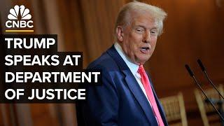 President Donald Trump delivers remarks at the Department of Justice — 3/14/2025