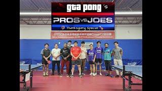 RAW Table Tennis! - Pros Vs Joes Thanksgiving Special (GTA Pong Club)