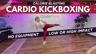 Sweaty 35-Min Cardio Kickboxing  Burn Calories with Low or High Impact Moves