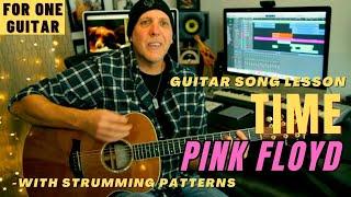 Pink Floyd Time Guitar Song Lesson for Solo Acoustic - with Strum Patterns