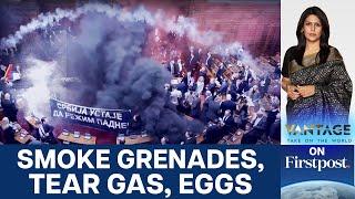 Serbian Lawmakers Set Off Flares, Smoke Grenades Inside Parliament | Vantage with Palki Sharma |N18G