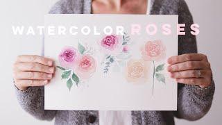 Watercolor Roses | Three Different Ways to Paint a Rose