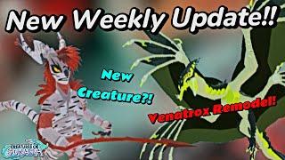 NEW Monthly Creature and Venatrox Remake?! ️ Creatures of Sonaria