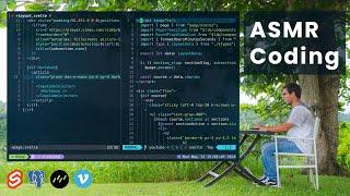 ASMR - Coding a video courses platform (in nature) | No Talking