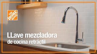 LLAVE MEZCLADORA DE COCINA RETRÁCTIL