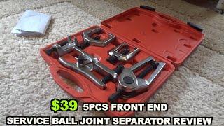 $39 5pcs Front End Service Ball Joint Separator Pitman Arm Tie Rod Puller Tool Kit *Review*