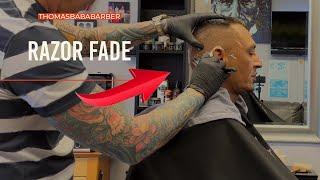 Razor Fade Haircut Tutorial By Thomas Baca Barber