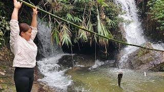 The girl fished overnight to catch fish and sell them to earn extra income.