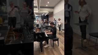 Playing my new track “STARFALL” at a random recital in downtown Montreal