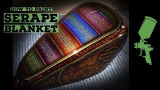 Serape Mexican Blanket Candy Paint Job Tutorial, Harley Davidson Metal Flake gas tank