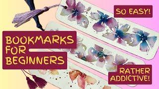 Watercolour bookmarks for beginners - Loose and beautiful flowers