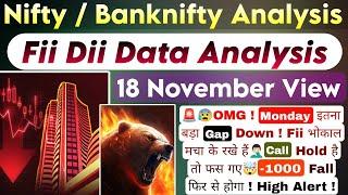 BANKNIFTY PREDICTION NIFTY ANALYSIS FOR MONDAY 18 NOV | TOMORROW MARKET Prediction | NIFTY tomorrow