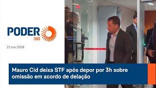 Mauro Cid deixa STF após depor por 3h sobre omissão em acordo de delação