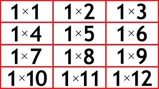 1 x Times Multiplication Table for Kids - Fun & Simple Math Equations for Elementary School Children