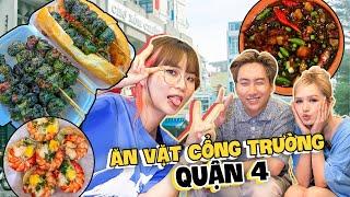 Rủ Xoài Non, Phát La ăn vặt xuyên đêm cổng trường Quận 4. Misthy phát mê món số 5?! FOOD CHALLENGE