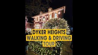 2023 NEW 4K- Dyker Heights NYC Walking & Driving Tour, Christmas Lights and decorations