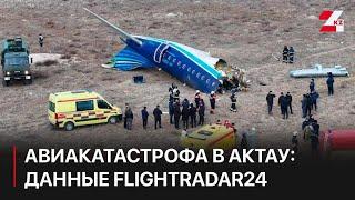 Крушение самолёта близ Актау: данные Flightradar24