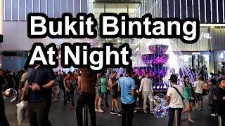 Bukit Bintang at Night. Street Nightlife in Kuala Lumpur (KL) Malaysia