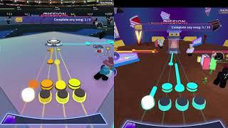 Epic Battle of NOOB and PRO in RoBeats! #roblox #gaming #robeats @Hezxs