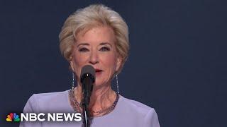 Linda McMahon calls Trump a ‘job creator’ at RNC