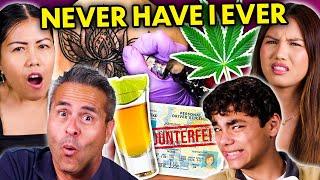 Teens & Parents Play Never Have I Ever! (Tattoo, Drinking, Cheating) | REACT