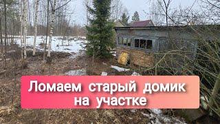 ЛОМАЕМ СТАРЫЙ ЛЕТНИЙ ДОМИК НА НОВОМ УЧАСТКЕ | побелка плодовых деревьев